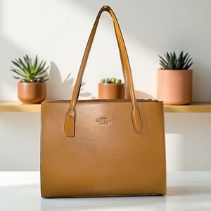 Coach Tan Leather Tote Bag